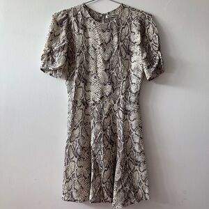 Reformation Snake Print Mini Dress XS Size 2